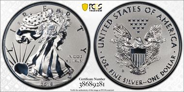 2019-S $1 Silver Eagle Enhanced Rev PR First Strike PR70