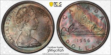 1966 S$1 Large Beads MS64