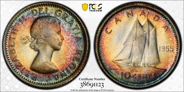 1955 10C MS66