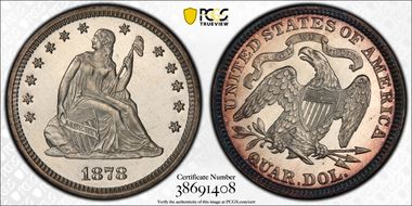 1878 25C PR64CAM