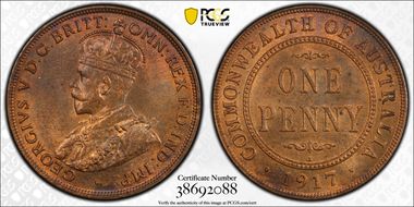 1917-I (c) 1D MS64RB