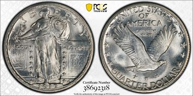 1917-S 25C Type 2 MS65