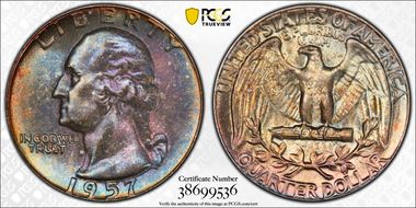 1957 25C MS67+