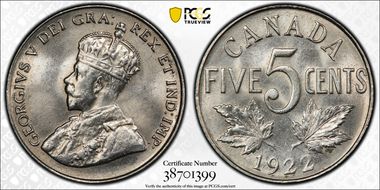 1922 5C Near S MS65