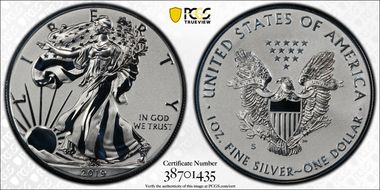 2019-S $1 Silver Eagle Enhanced Rev PR First Strike PR70