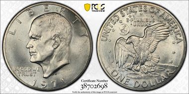 1971-S $1 Silver, Peg Leg, FS-401 MS65
