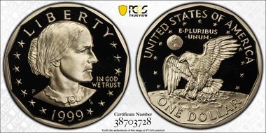 1999-P SBA$1 PR70DCAM
