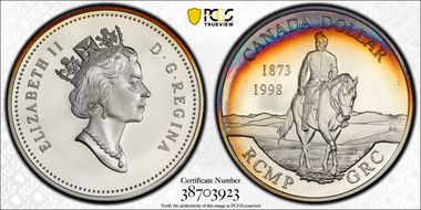 1998 S$1 125th Ann. R.C.M.P. PR67DCAM