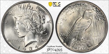 1934 $1 MS66+