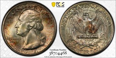 1934 25C Medium Motto MS67