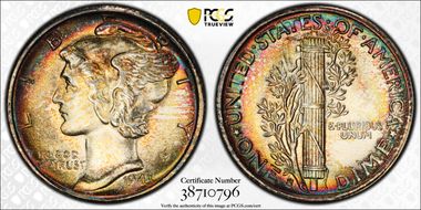 1943-S 10C MS66+ FB