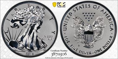 2019-S $1 Silver Eagle Enhanced Rev PR First Strike Gary Whitley Signature PR70