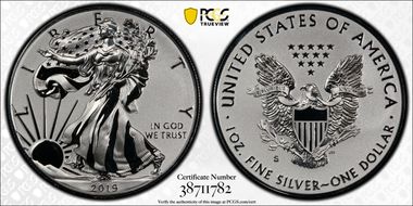 2019-S $1 Silver Eagle Enhanced Rev PR First Strike PR70