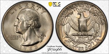 1983-D 25C MS67