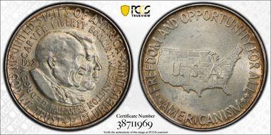 1952 50C Washington-Carver MS62