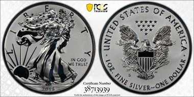 2019-S $1 Silver Eagle Enhanced Rev PR First Strike PR70