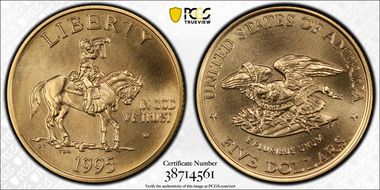 1995-W $5 Civil War MS69