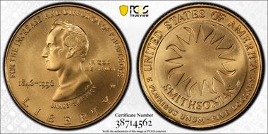 1996-W $5 Smithsonian MS69