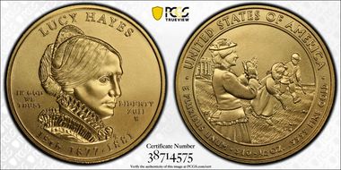 2011-W $10 Lucy Hayes MS70