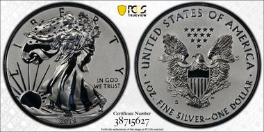 2019-S $1 Silver Eagle Enhanced Rev PR First Strike PR70