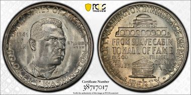 1946-S 50C Booker T. Washington MS65