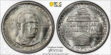 1948 50C Booker T. Washington MS66