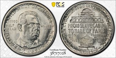 1950-D 50C Booker T. Washington MS65