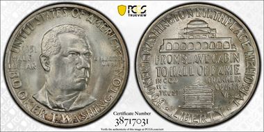 1951-D 50C Booker T. Washington MS66+