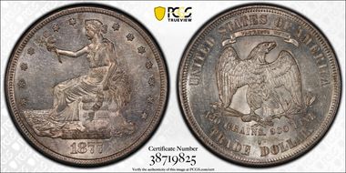 1877-S T$1 AU58