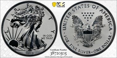 2019-S $1 Silver Eagle Enhanced Rev PR First Strike PR69