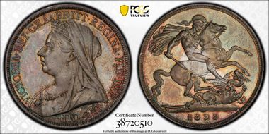 1893 Crown S-3937 LVI Edge MS66