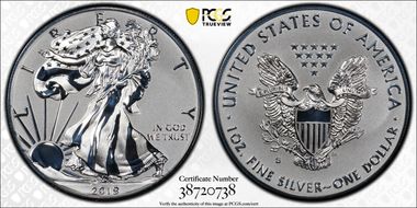 2019-S $1 Silver Eagle Enhanced Rev PR First Strike PR69