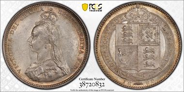 1888/7 Shil S-3926 MS64+