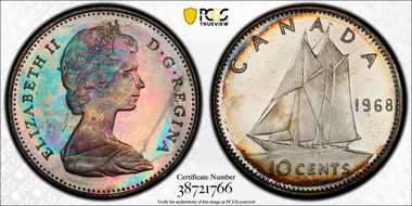 1968 10C Silver MS66
