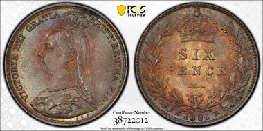 1891 6D S-3929 MS66+