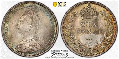 1887 6D S-3929 Value Rev MS66