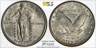1924-S 25C MS65