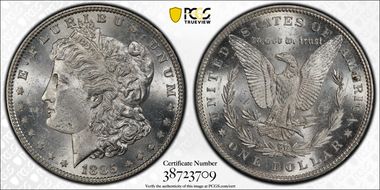 1885 $1 MS62