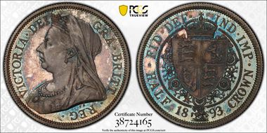 1893 1/2 Cr S-3938 PR66