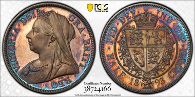 1893 1/2 Cr S-3938 PR67CAM