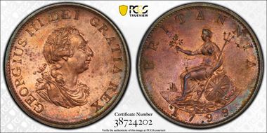 1799 1/2D S-3778 MS64RB