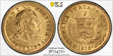 1906-GOZF 1/5 Lib KM-210 MS63