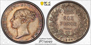 1844 6D S-3908 Small 44 MS65+