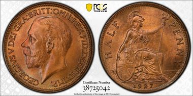 1927 1/2D S-4057 MS66RB