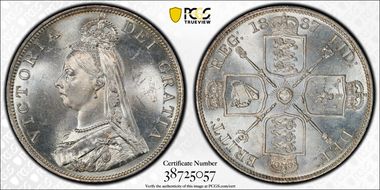 1887 Dbl Fl S-3923 Arabic 1 MS64