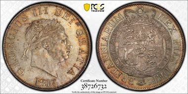 1817 1/2 Cr S-3789 Small Head MS65