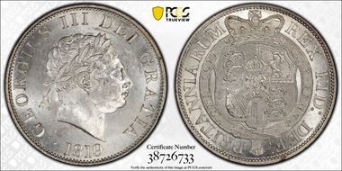 1819 1/2 Cr S-3789 MS65