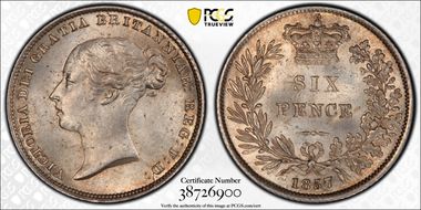 1857 6D S-3908 MS65+