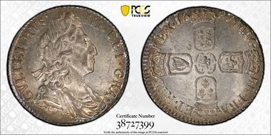 1697 6D S-3538 3rd Bust Large Crowns MS66