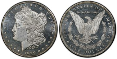 1890-CC $1 Tailbar MS64PL